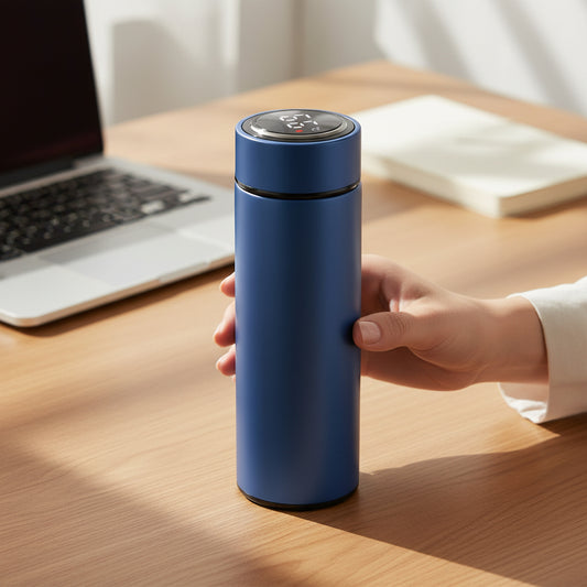 500Ml Smart Insulation Cup Vacuum Bottle Thermos 304 Stainless Steel Minimalist Water Bottle LCD Digital Screen Portable Cup