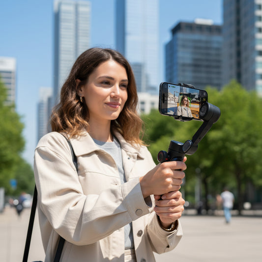 AOCHUAN Smart XE 3-Axis Handheld Gimbal Stabilizer for Smartphone Iphone Android Face Tracking Tiktok Vlog Live Streaming