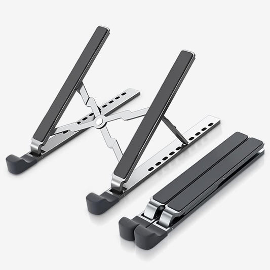 Aluminum Laptop Stand Adjustable Foldable 10-16" - Silver 1 Pc