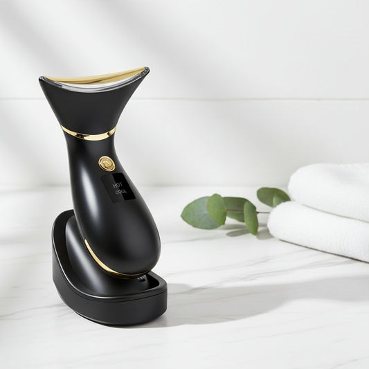 Facial and Neck Massage Kit, Neck Face Tightening Device, 3 Massage Modes for Skin Care at Home (Black)